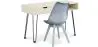Buy Office Desk Table Wooden Design Hairpin Legs Scandinavian Style Hakon + Premium Brielle Scandinavian Design chair with cushion Light grey 60117 in the United Kingdom