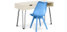 Buy Office Desk Table Wooden Design Hairpin Legs Scandinavian Style Hakon + Premium Brielle Scandinavian Design chair with cushion Light blue 60117 - prices