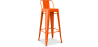 Buy Bar Stool with Backrest - Industrial Design - 76cm - New Edition - Metalix Orange 60325 - prices