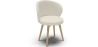 Buy Dining chair upholstered in white boucle - Seranda White 60333 - in the UK