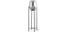 Buy Glass floor lamp in modern design, metal and glass - Crada - 140cm Smoke 60400 - in the UK