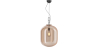 Buy Glass pendant light in modern design, metal and glass - Crada - Medium Amber 60402 - in the UK