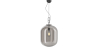 Buy Glass pendant light in modern design, metal and glass - Crada - Medium Smoke 60402 - prices
