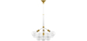 Buy Pendant lamp, globe chandelier in modern design, 12 glass globes - Plaus White 60404 - in the UK