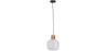 Buy Pendant lamp in modern style, wood and glass - Zey White 60241 - in the UK