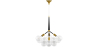 Buy Pendant lamp, globe chandelier in modern design, 12 glass globes - Plaus Black 60404 - prices