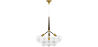 Buy Pendant lamp, globe chandelier in modern design, 12 glass globes - Plaus Brown 60404 at MyFaktory