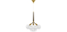 Buy Pendant lamp, globe chandelier in modern design, 9 glass globes - Plaus Brown 60405 at MyFaktory