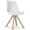 Buy Premium Scandinavian design Brielle chair with Cushion White 58292 - in the UK