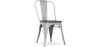 Buy Dining Chair Bistrot Metalix Industrial Metal and Dark Wood - New Edition Steel 60124 home delivery