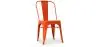 Buy Dining chair Bistrot Metalix Industrial Square Metal - New Edition Orange 32871 - in the UK