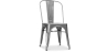 Buy Dining chair Bistrot Metalix Industrial Square Metal - New Edition Silver 32871 in the United Kingdom