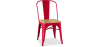 Buy Bistrot Metalix Chair Square Wooden - Metal Red 32897 - in the UK