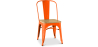 Buy Bistrot Metalix Chair Square Wooden - Metal Orange 32897 in the United Kingdom