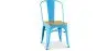 Buy Bistrot Metalix Chair Square Wooden - Metal Turquoise 32897 - prices
