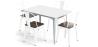 Buy Dining Table + X4 Dining Chairs Set Bistrot - Industrial design Metal and Dark Wood - New Edition White 60441 with a guarantee