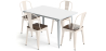 Buy Dining Table + X4 Dining Chairs Set Bistrot - Industrial design Metal and Dark Wood - New Edition Cream 60441 in the United Kingdom