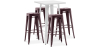 Buy White Bar Table + X4 Bar Stools Set Bistrot Metalix Industrial Design Metal - New Edition Bronze 60443 - prices