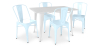 Buy Dining Table + X4 Dining Chairs Set - Bistrot - Industrial design Metal - New Edition Light blue 60129 home delivery