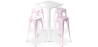 Buy White Bar Table + X4 Bar Stools Set Bistrot Metalix Industrial Design Metal Matt - New Edition Pastel pink 60445 in the United Kingdom