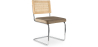 Buy Dining Chair - Upholstered in Velvet - Wood and Rattan -  Wanda Beige 60454 - prices