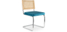 Buy Dining Chair - Upholstered in Velvet - Wood and Rattan -  Wanda Turquoise 60454 - in the UK