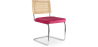 Buy Dining Chair - Upholstered in Velvet - Wood and Rattan -  Wanda Fuchsia 60454 with a guarantee