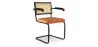 Buy Dining Chair, Natural Rattan And Velvet, Black Legs - Nema Reddish orange 60459 - prices