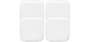 Buy Pack of 4 Magnetic Cushions for Stool - Faux Leather - Metalix White 60463 - prices