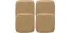 Buy Pack of 4 Magnetic Cushions for Stool - Faux Leather - Metalix Light brown 60463 at MyFaktory