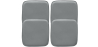 Buy Pack of 4 Magnetic Cushions for Stool - Faux Leather - Metalix Grey 60463 in the United Kingdom