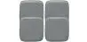 Buy Pack of 4 Magnetic Cushions for Stool - Faux Leather - Metalix Grey 60463 in the United Kingdom