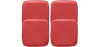 Buy Pack of 4 Magnetic Cushions for Stool - Faux Leather - Metalix Red 60463 home delivery