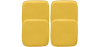 Buy Pack of 4 Magnetic Cushions for Stool - Faux Leather - Metalix Yellow 60463 with a guarantee