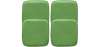 Buy Pack of 4 Magnetic Cushions for Stool - Faux Leather - Metalix Green 60463 - in the UK