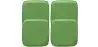Buy Pack of 4 Magnetic Cushions for Stool - Faux Leather - Metalix Green 60463 - in the UK