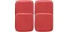 Buy Pack of 4 Magnetic Cushions for Square Bistrot Chair Seat – Faux Leather – Metalix Red 60464 in the United Kingdom