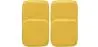 Buy Pack of 4 Magnetic Cushions for Square Bistrot Chair Seat – Faux Leather – Metalix Yellow 60464 home delivery