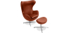 Buy Bold Chair with Ottoman - Faux Leather Brown 13658 at MyFaktory