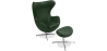 Buy Bold Chair with Ottoman - Faux Leather Green 13658 - prices