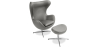 Buy Bold Chair with Ottoman - Faux Leather Grey 13658 with a guarantee