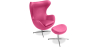 Buy Bold Chair with Ottoman - Faux Leather Pink 13658 at MyFaktory