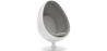 Buy Armchair Ele Chair - White Exterior - Faux Leather Grey 13193 in the United Kingdom