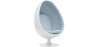 Buy Armchair Ele Chair - White Exterior - Faux Leather Pastel blue 13193 - prices