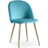 Buy Dining Chair - Velvet Upholstered - Scandinavian Style - Bennett Turquoise 59990 - prices