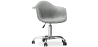 Buy Swivel Velvet Upholstered Office Chair with Wheels - Loy Light grey 60479 in the United Kingdom