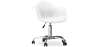 Buy Swivel Velvet Upholstered Office Chair with Wheels - Loy White 60479 - in the UK