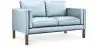 Buy Design Sofa 2332 (2 seats) - Faux Leather Pastel blue 13921 - prices