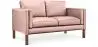 Buy Design Sofa 2332 (2 seats) - Faux Leather Pastel pink 13921 - in the UK