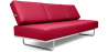 Buy Sofa Bed SQUAR (Convertible) - Faux Leather Fuchsia 14621 - prices